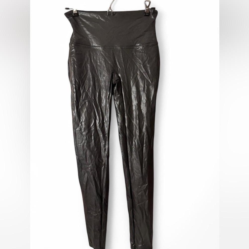 Black Bronze Metallic Spanx womens Leggings